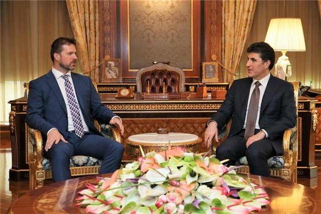 	 نێچیرڤان بارزانی پێشوازی له‌ باڵیۆزی چیك کرد