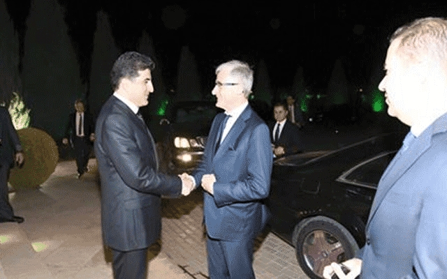 سەرۆكی حكومەتی هەرێمی كوردستان پێشوازی لە  سەرۆکوەزیرانی هەرێمی فلاندەرزی بەلجیكای كرد