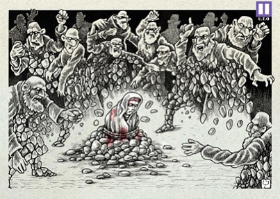 بەهۆی هەبوونی موبایل ئافرەتێكی پاكستانی بەردباران كرا