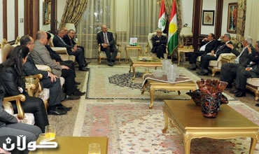 د. به‌رهه‌م ساڵح له‌گه‌ڵ سه‌ركردایه‌تی ئه‌نجومه‌نی نیشتمانیی كوردی سوریا كۆبۆوه‌