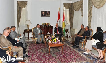 سه‌رۆكی حكومه‌تی هه‌رێمى كوردستان له‌گه‌ڵ پارێزگارو سه‌رۆكی ئه‌نجومه‌ن وئه‌ندامانی ئه‌نجومه‌نی پارێزگای دهۆك كۆبۆوه‌