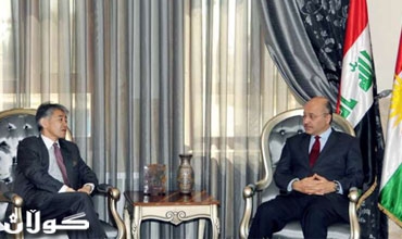 سه‌رۆكی حكومه‌تی هه‌رێم پێشوازی له‌باڵیۆزی ژاپۆن له‌به‌غدا كرد