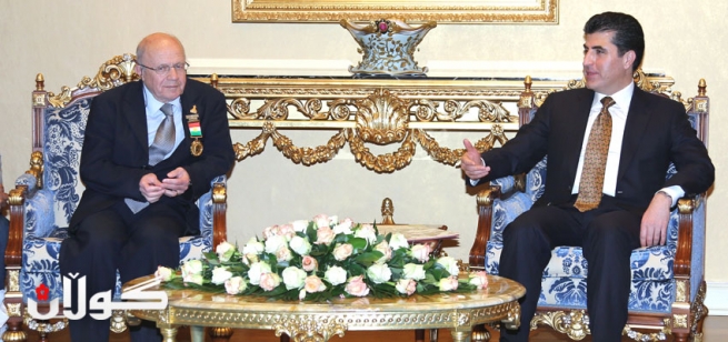 نێچيرڤان بارزانى پێشوازى له‌ ئيسماعيل به‌شيكچى كرد