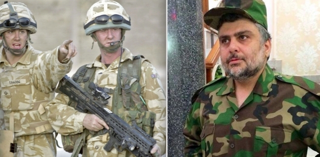  سەدر هەڕەشە لە سەربازە بەریتانییەکان دەکات 