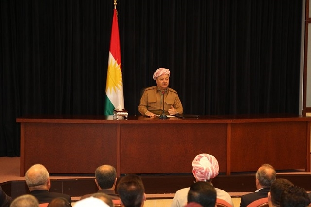 سەرۆك بارزانی لەگەڵ كاندیدەكانی لیستی ١٨٤ـی پارتی كۆبۆوە
