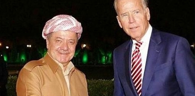 بایدن لە پەیوەندییەكی تەلەفۆنیدا سوپاسی بارزانی دەكات