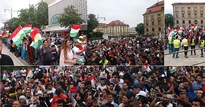  	 کوردان ل ئەڵمانیا پشتەڤانیا خۆ بۆ ریفراندۆمێ دیارکرن 