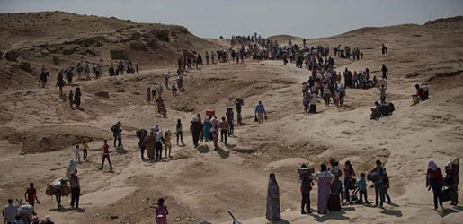  60 منداڵ و پیر لە چیای شنگال مردن 