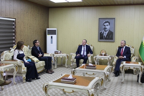 شاندێکی پەیمانگای ڕۆژهەڵاتناسیی ڕووسی سەردانی مەکتەبی پەیوەندییەکانی دەرەوەی پارتیی کرد