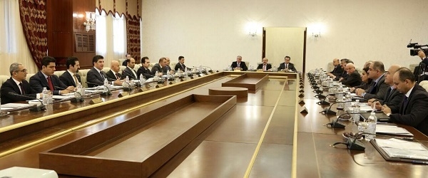  	 ئه‌نجوومه‌نى وه‌زیران یه‌كه‌مین كۆبوونه‌وه‌ى ساڵى تازه‌ى ساز كرد 