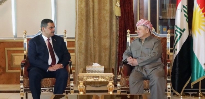 سەرۆک بارزانی و وەزیری بەرگریی عێراق مەترسییەکانی بەهێزبوونەوەی تیرۆر تاوتوێ دەکەن
