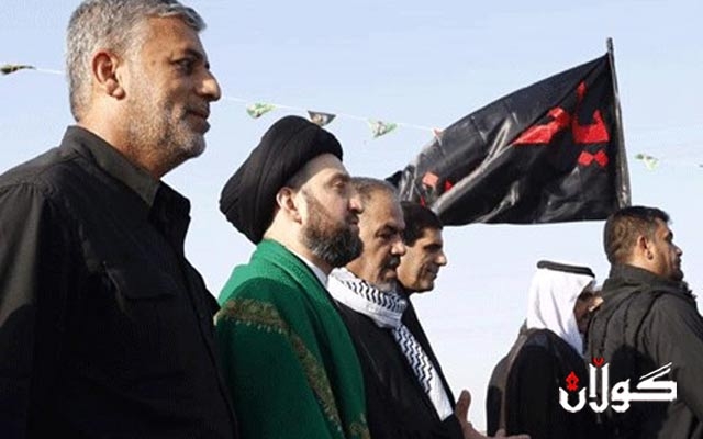  عەمار حەكیم شیعە،  لەگەڵ ژمارەیەک رۆژنامەنووسی ئێرانی کۆ بووەتەوە