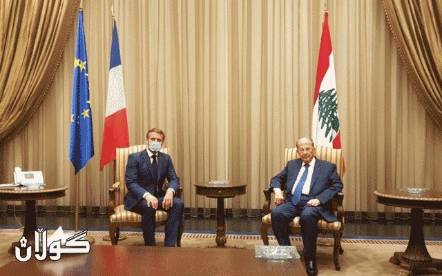 سەرۆکی فەرەنسا گەیشتە بەیرووت