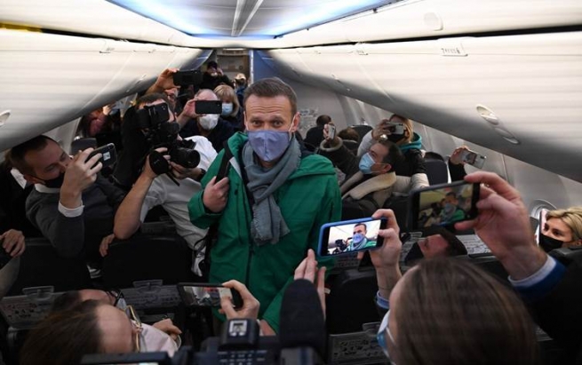 ناڤاڵنی گەڕایەوە رووسیا