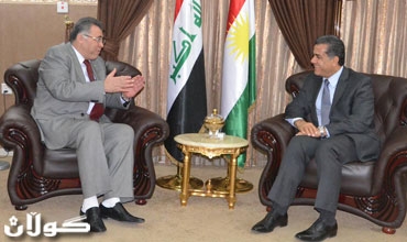 فه‌لاح مسته‌فا پێشوازى له‌ باڵیۆز نه‌زمى حه‌زورى، كونسوڵى گشتى فه‌ڵه‌ستین له‌ هه‌رێم ده‌كات