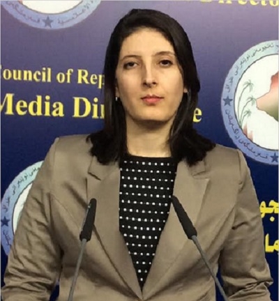  	 نەدا مێرگەسۆری: بڕیارەكانی پەرلەمانی عێراق سیاسین 