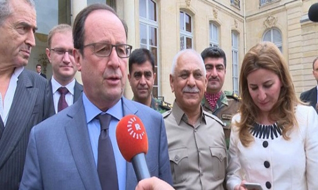 فرانسوا ئۆلاند: فەرەنسا پاڵپشتی پێشمەرگە و گەلی کوردستانە