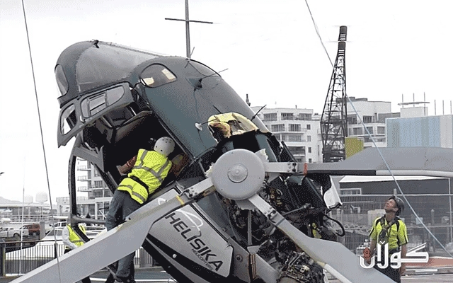  ھەلیکۆپتەرێک دەکەوێتە سەر ماڵێک و تێک دەشکێت 