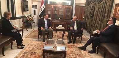  فوئاد حوسێن و باڵیۆزی بەریتانیا کۆبوونەوە