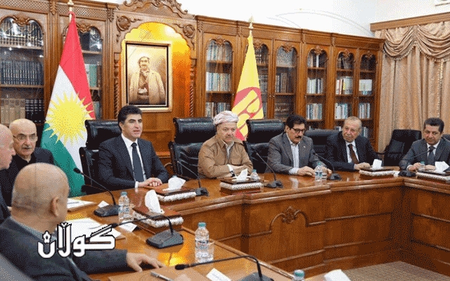  بە سەرپەرشتیی سەرۆک بارزانی ئەنجومەنی سەرکردایەتیی پارتی لە کۆبوونەوە دایە 