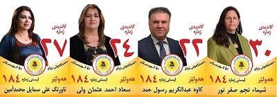  	 كاندیدانی پارتی: تەواوی کارنامەی پارتی جێبەجێ دەکەین 