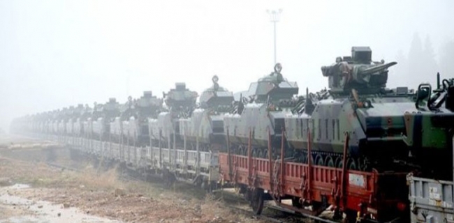  تورکیا هێزێکی گەورەی سەربازی دەنێرێتە کوردستان رۆژئاوا 