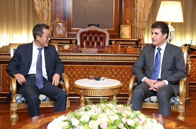  	 نێچیرڤان بارزانی پێشوازى له‌ كوونسوڵی نوێى چین كرد