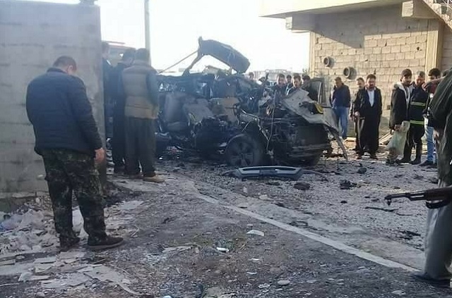 لە بنەسڵاوە بۆمبێک بە ئۆتۆمبێلێکدا تەقییەوە