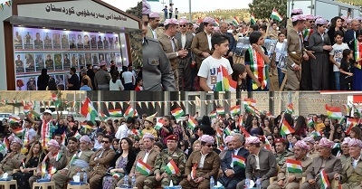  	 لە مێرگەسۆر پەردە لەسەر وێنەی شەهیدانی شەڕی داعش لادرا 