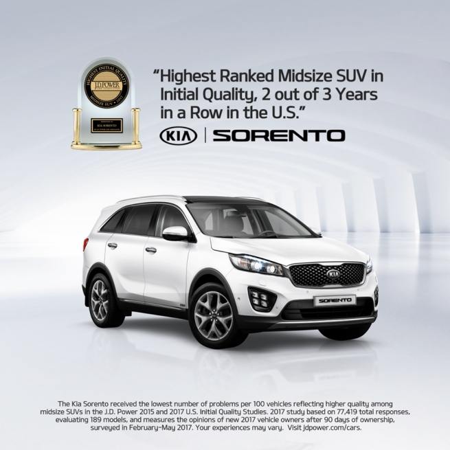 بۆ دووەم ساڵ لەسەر یەك كیا لەریزبەندیی پێشەوەی پۆلێنكردنی سەرەكییە لە جەی دی پاوەر (J.D. Power)