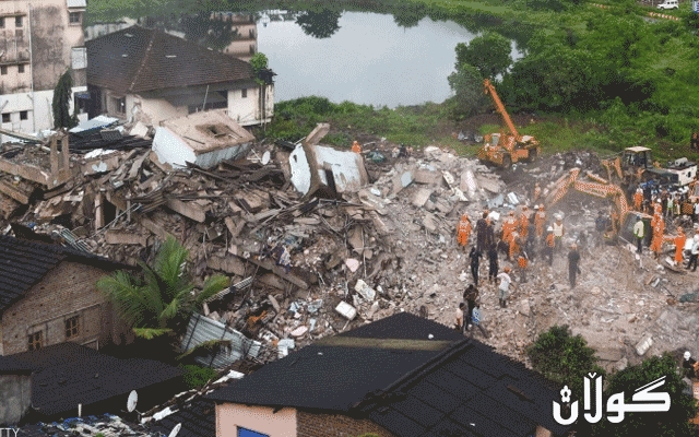 لە هیندستان بەهۆی داڕمانی باڵاخانەیەكەوە هەشت كەس گیانیان لەدەست دا