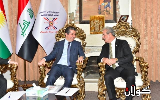  کۆبوونەوەی مەسرور بارزانی لەگەڵ هاوپەیمانیی یەکێتیی نەتەوەیی دەستی پێ کرد 