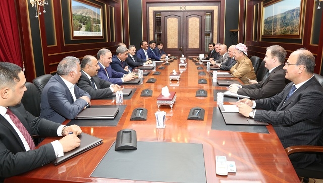  	 سەرۆك بارزانی پێشوازی لە شاندێكی هاوبەشی لیستی سائیرون و نەسر و حیكمە و وەتەنیی عێراق کرد