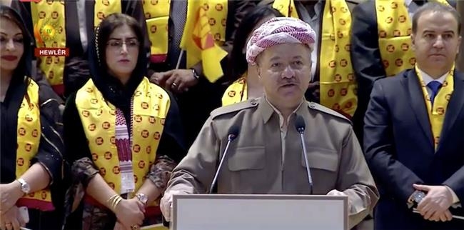 سه‌رۆك بارزانی: به‌ به‌رزڕاگرتنی ئاڵای پارتی، جارێكی دیكه‌ نه‌هێڵن خه‌ونی ناحه‌زان بێته‌ دی 