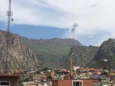  	 فڕۆكەكانی توركیا سنوورەكانی ھەرێمیان بۆردوومان كردەوە 