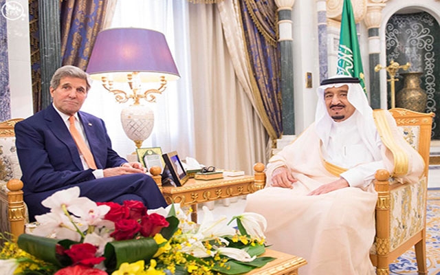 جۆن كێری و شا سه‌لمان؛ پرسی ئیسرائیل و فه‌ڵه‌ستین و قه‌یرانی سوریایان تاوتوێكرد