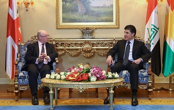  	 نێچیرڤان بارزانی و شاندێكی بەریتانیا، جەختیان لە هەماهەنگیی دوولایەنە كردەوە 