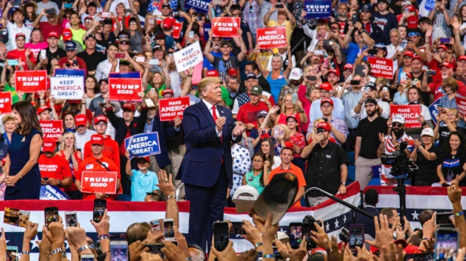  تره‌مپ به‌ ره‌سمی هه‌ڵمه‌تی بانگه‌شه‌ی هه‌ڵبژاردنی ده‌ستپێكرد