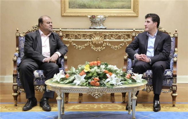 نێچیرڤان بارزانى پێشوازى له‌ شاندێكى ئێرانى ده‌كات