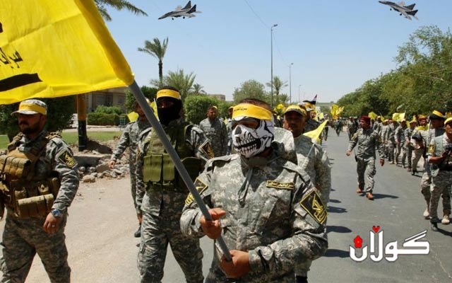   فڕۆکەیەکی ئەمریکی میلیشیایەک بۆردومان دەکات