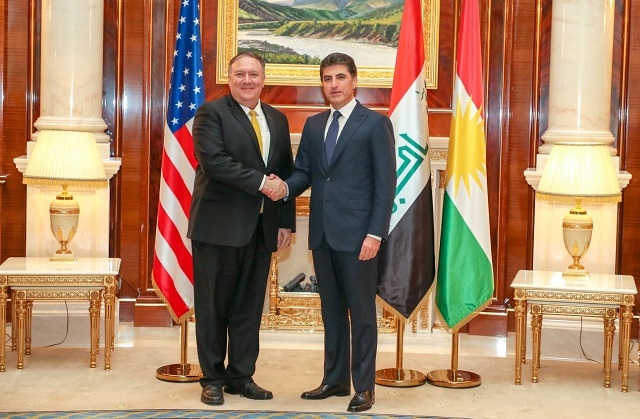  نێچیرڤان بارزانی و مایک پۆمپیۆ کۆبوونەوە