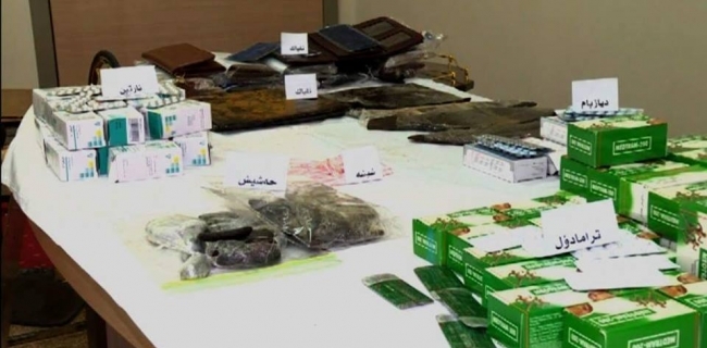 بەرپرسێکی ئاسایشی گشتی: 90%ی ماددە ھۆشبەرەکان لە ئێرانەوە دێن