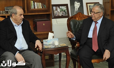 سه‌رۆك كۆماری عێراق پێشوازی له‌ د.ئه‌یاد عه‌لاوى سه‌رۆكى لیستى عێراقیه‌ كرد