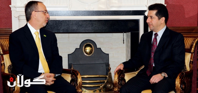 مەسرور بارزانی پێشوازی لە بالیوزی بەرازیل لە عیراق دەکات