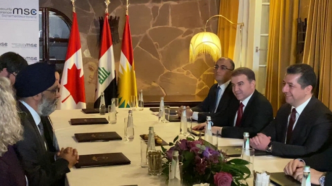 مەسرور بارزانی و وەزیری بەرگری کەنەدا کۆبوونەوە