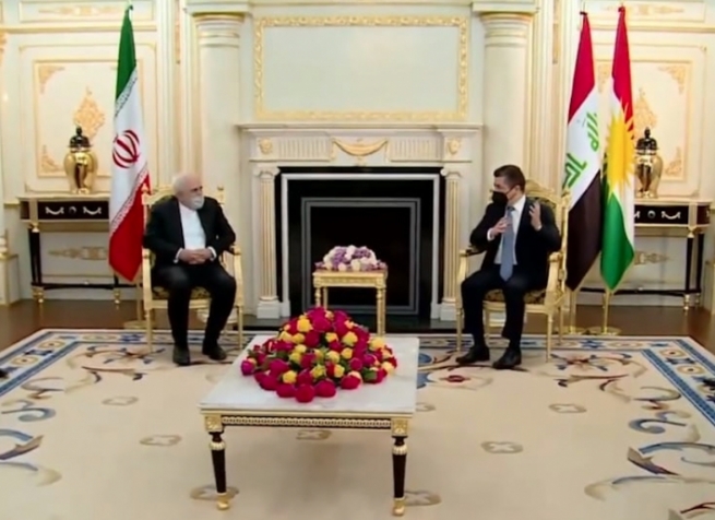 مەسرور بارزانی و محەمەد جەواد زەریف کۆبوونەوە