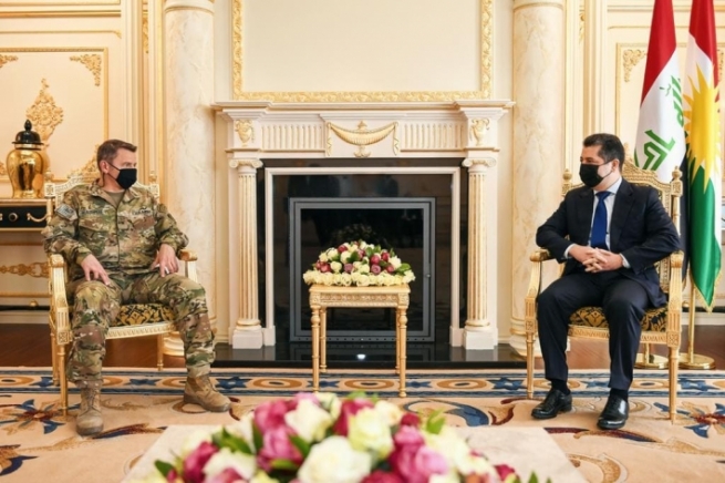 سەرۆکی حکومەتی هەرێمی کوردستان پێشوازی لە فەرماندەی هێزی ئۆپەراسیۆنی تایبەتی هێزەکانی هاوپەیمانان لە عێراق و سوریا دەکات