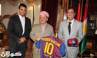 سەرۆكی‮ ‬ هه‌رێمی كوردستان پێشوازی‮ ‬لە فتبۆڵ تێیبنی‮ ‬ناسراوی‮ ‬ئەورووپی‮ ‬بەیرەم تۆتوملۆ دەكات