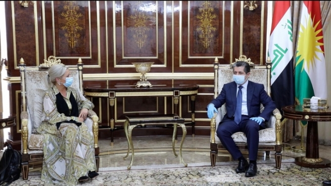 سەرۆکی حکوومەتی هەرێمی کوردستان پێشوازی لە نوێنەری سکرتێری گشتیی نەتەوە یەکگرتووەکان دەكات