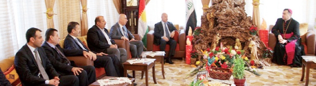 وەزیری ناوخۆ پیرۆزبایی جەژنی لەدایكبوونی لە كڵێسای مەترانییەتی هەولێر كرد